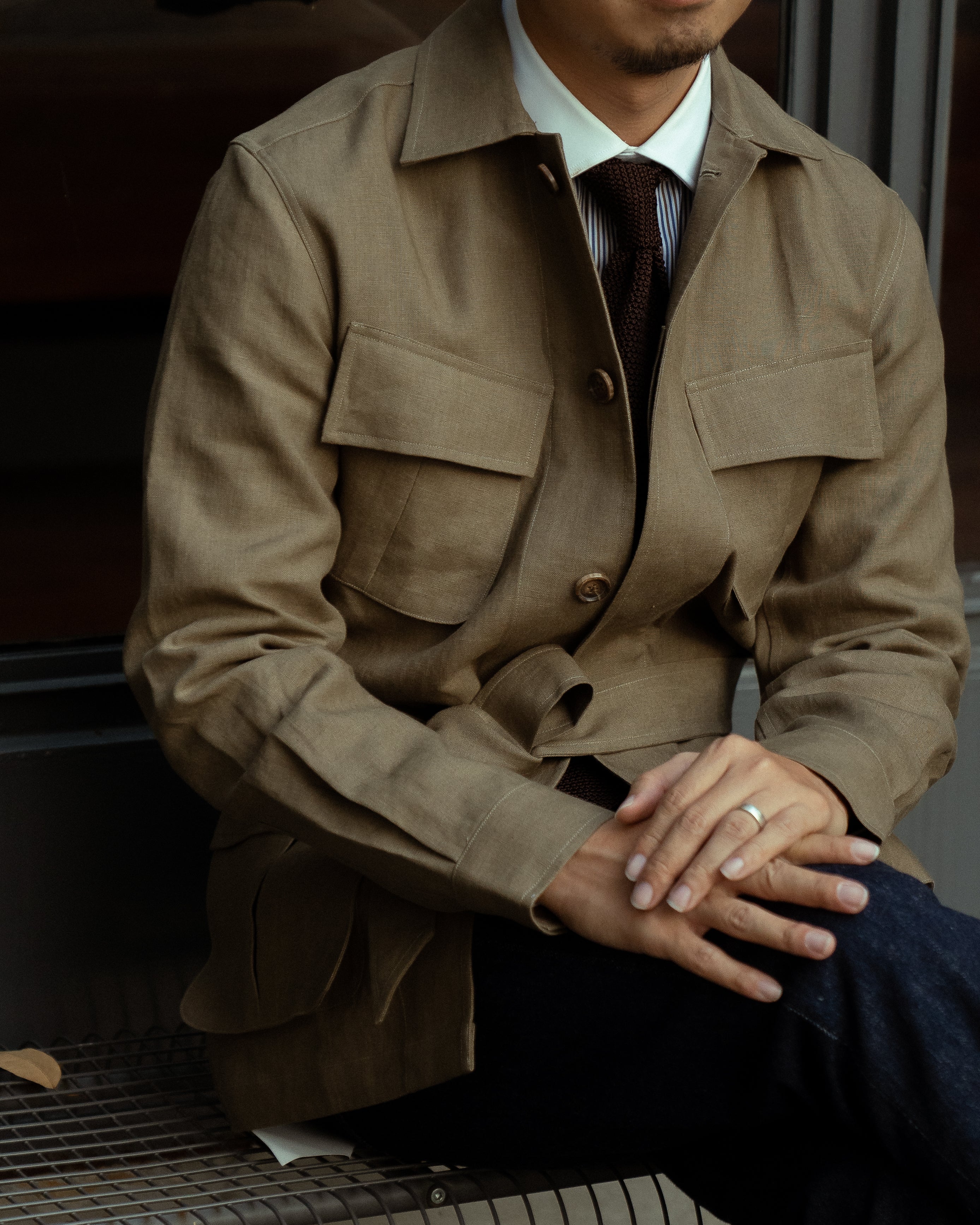 Ascot Chang Jungle Jacket Khaki - Image 5