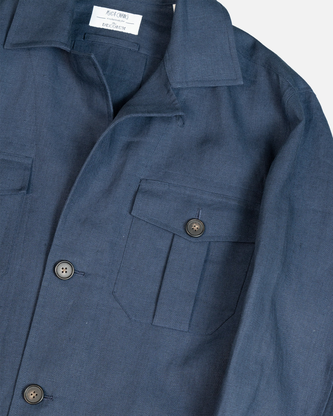 Ascot Chang Safari Jacket Navy - Image 4