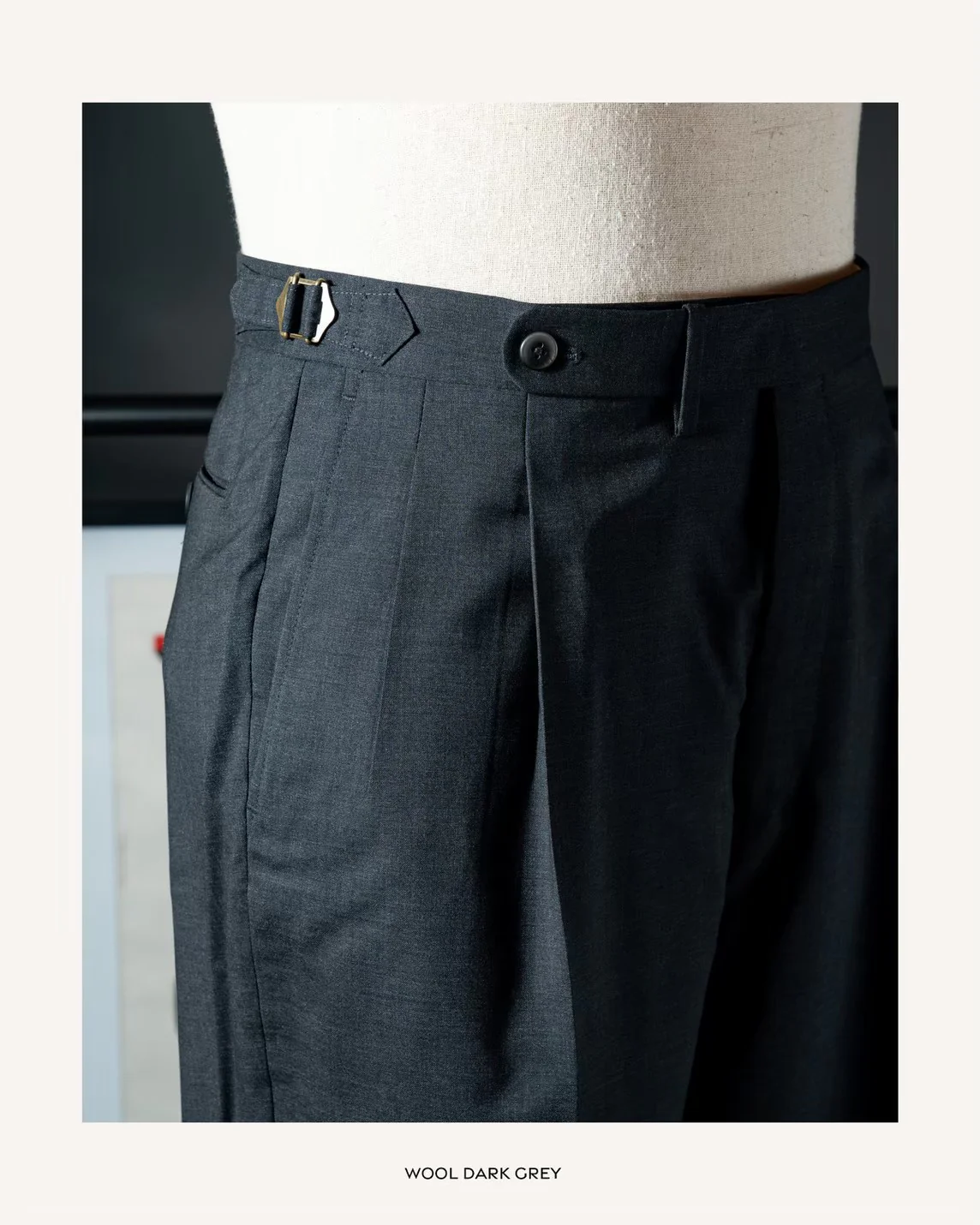 Echizenya Dark Grey Wool Pants - Image 3