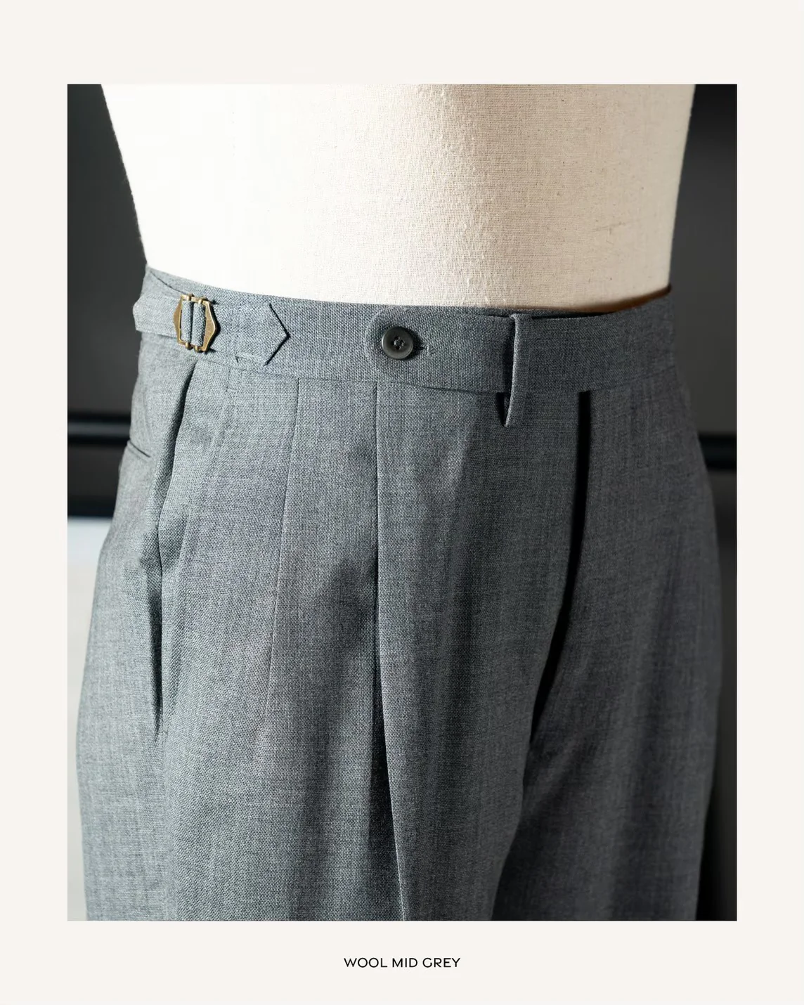 Echizenya Medium Grey Wool Pants - Image 3