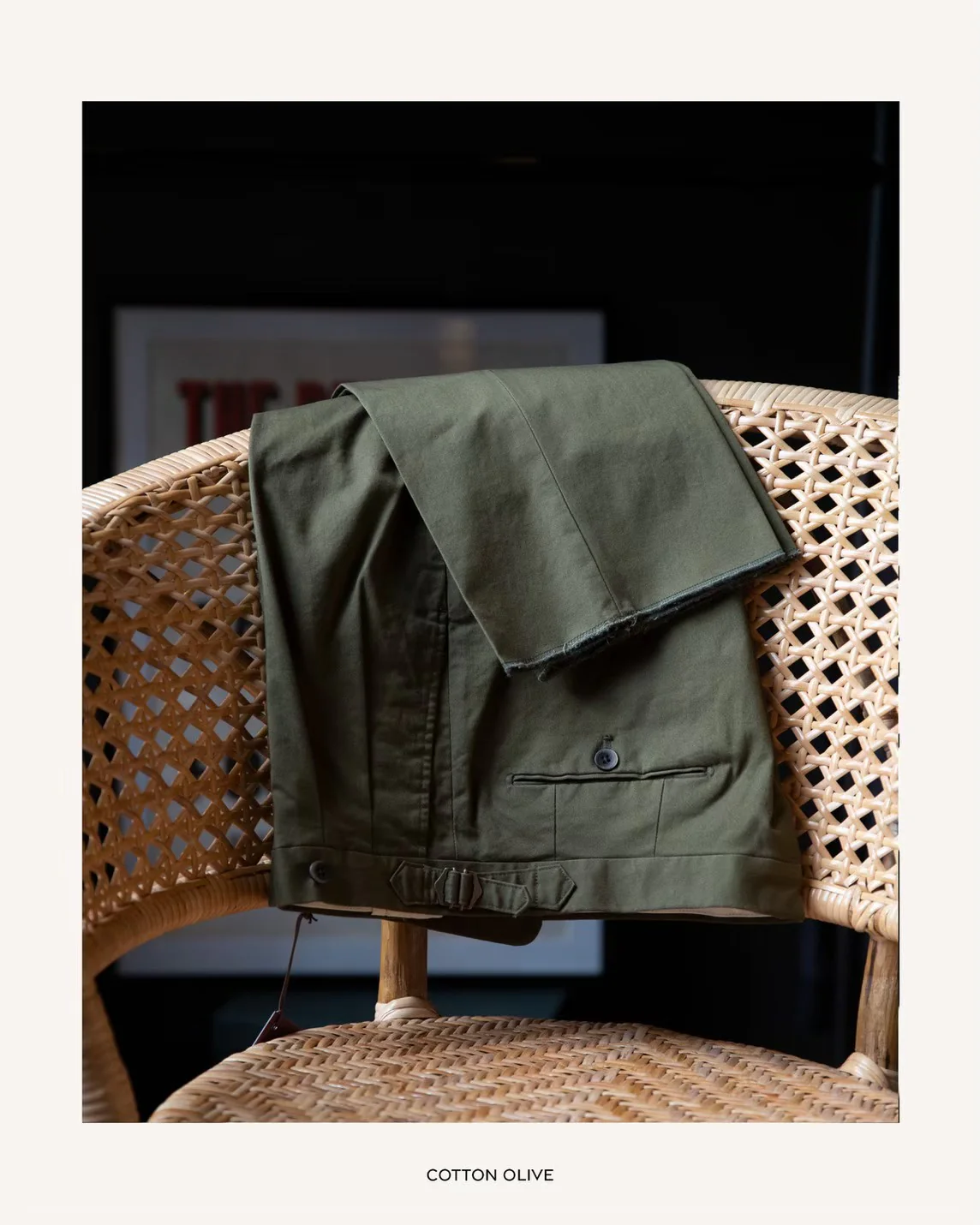 Echizenya Olive Cotton Pants - Image 4