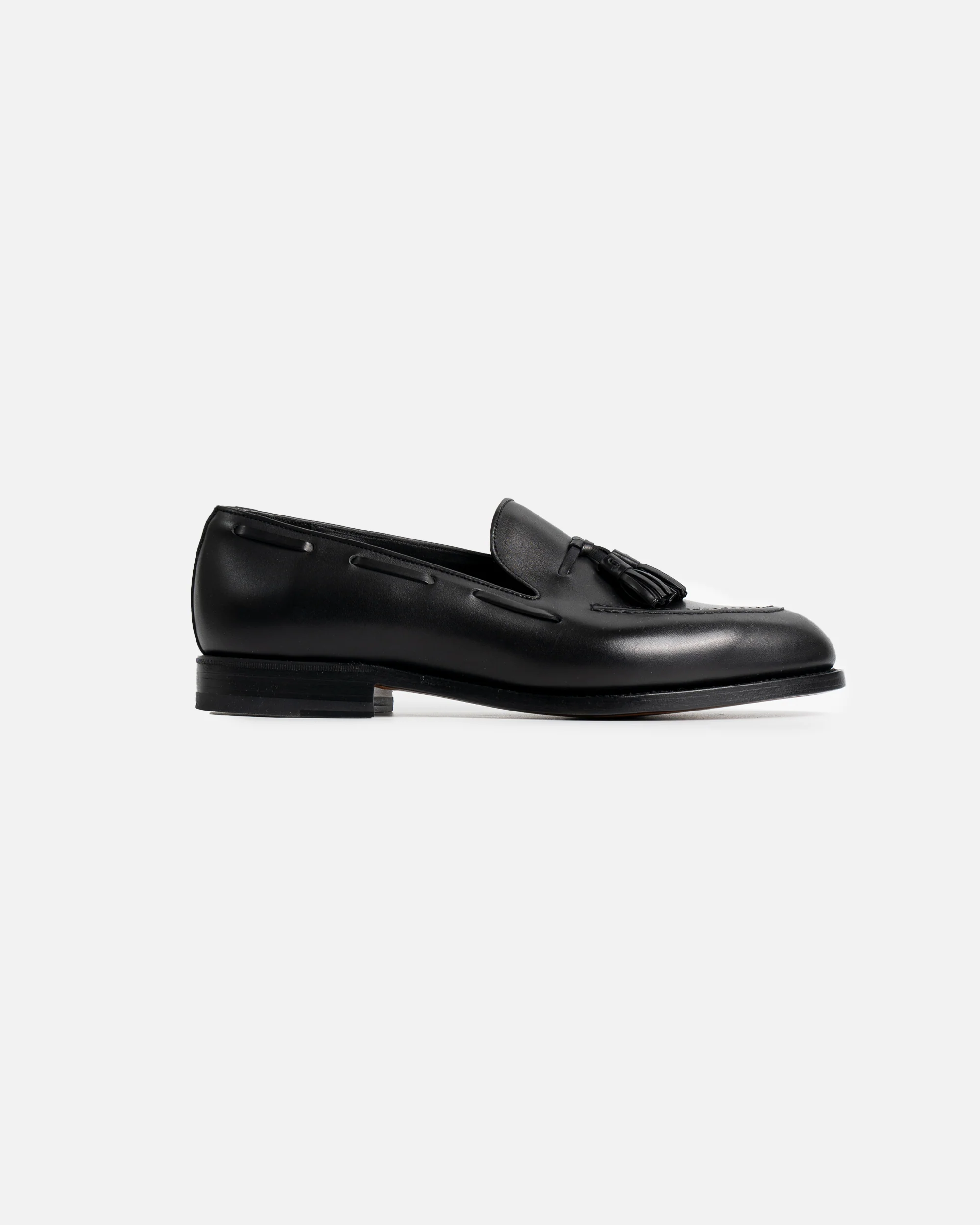 J.M. Weston Tassel Loafer Black Box Calf D Width - Image 3