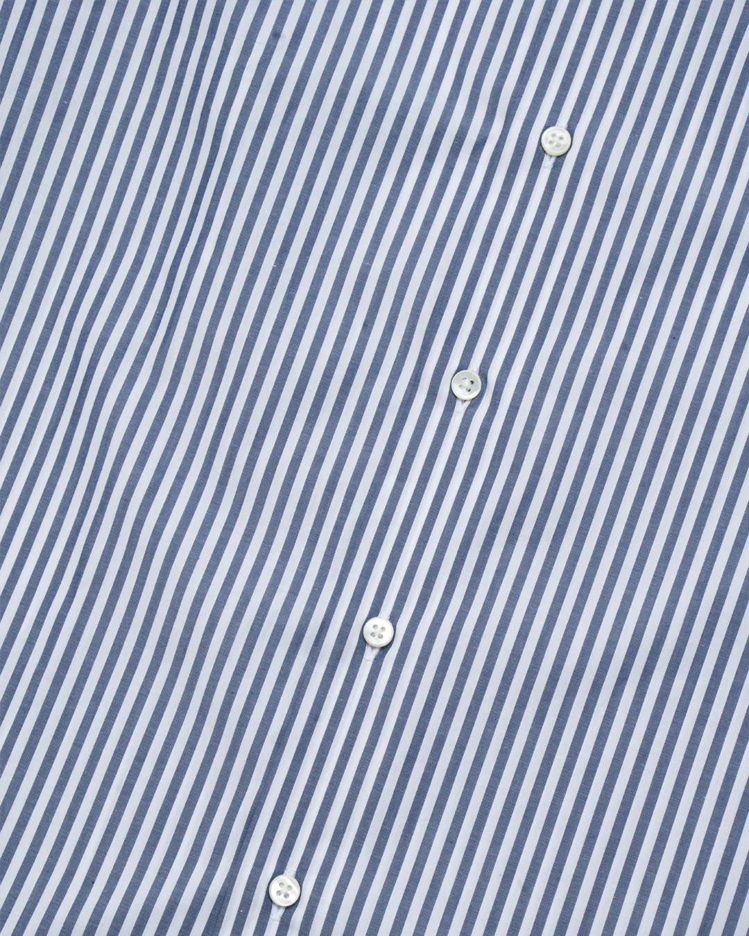 Kamakura Navy Stripe Spread Collar Broadcloth Shirt - Image 3