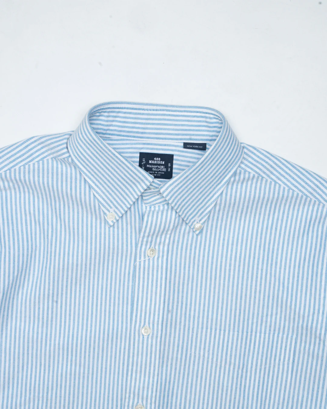 Kamakura Blue Stripe Oxford Button Down Shirt - Image 3
