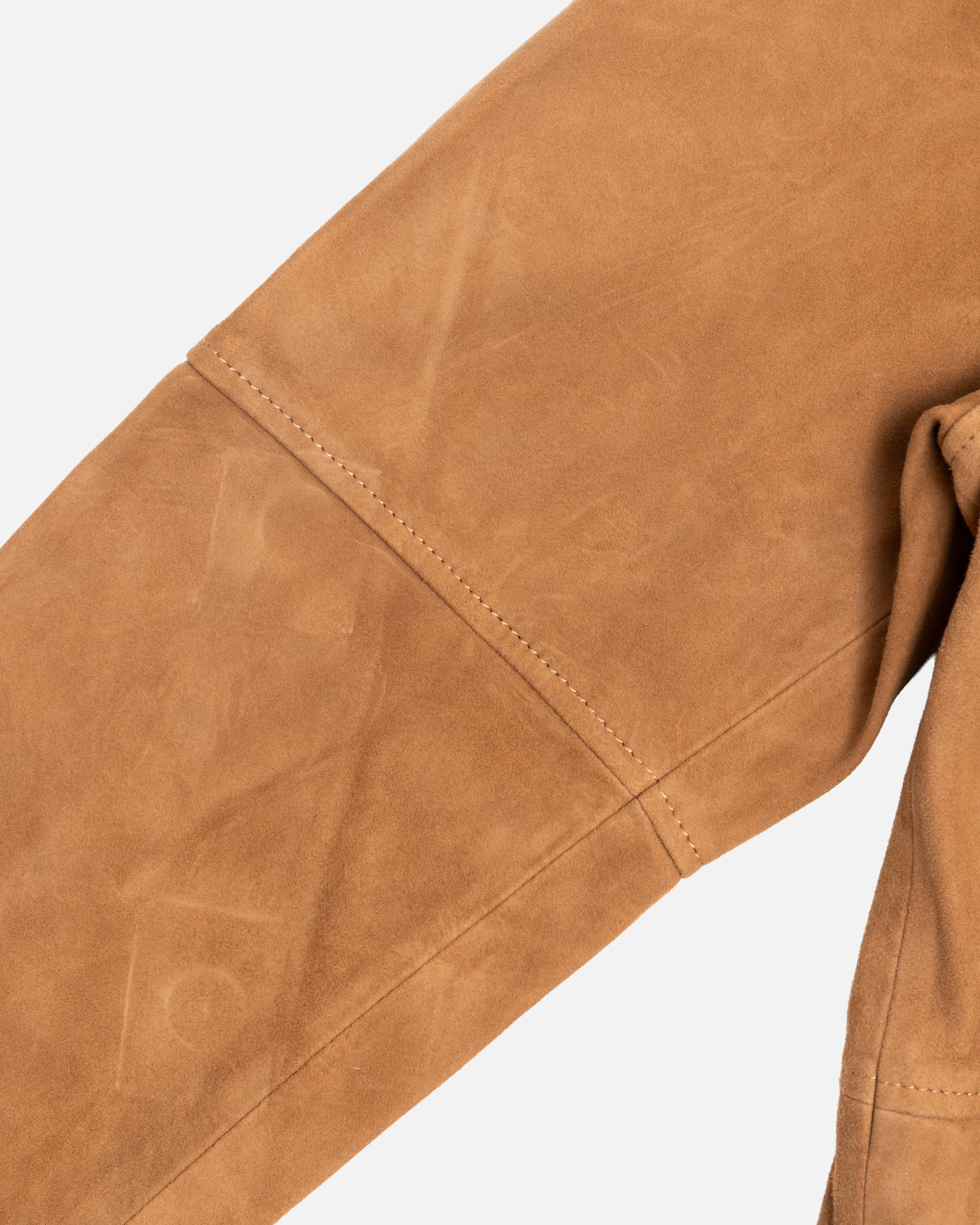 Percival Afterward Suede Chore Jacket Tan - Image 4
