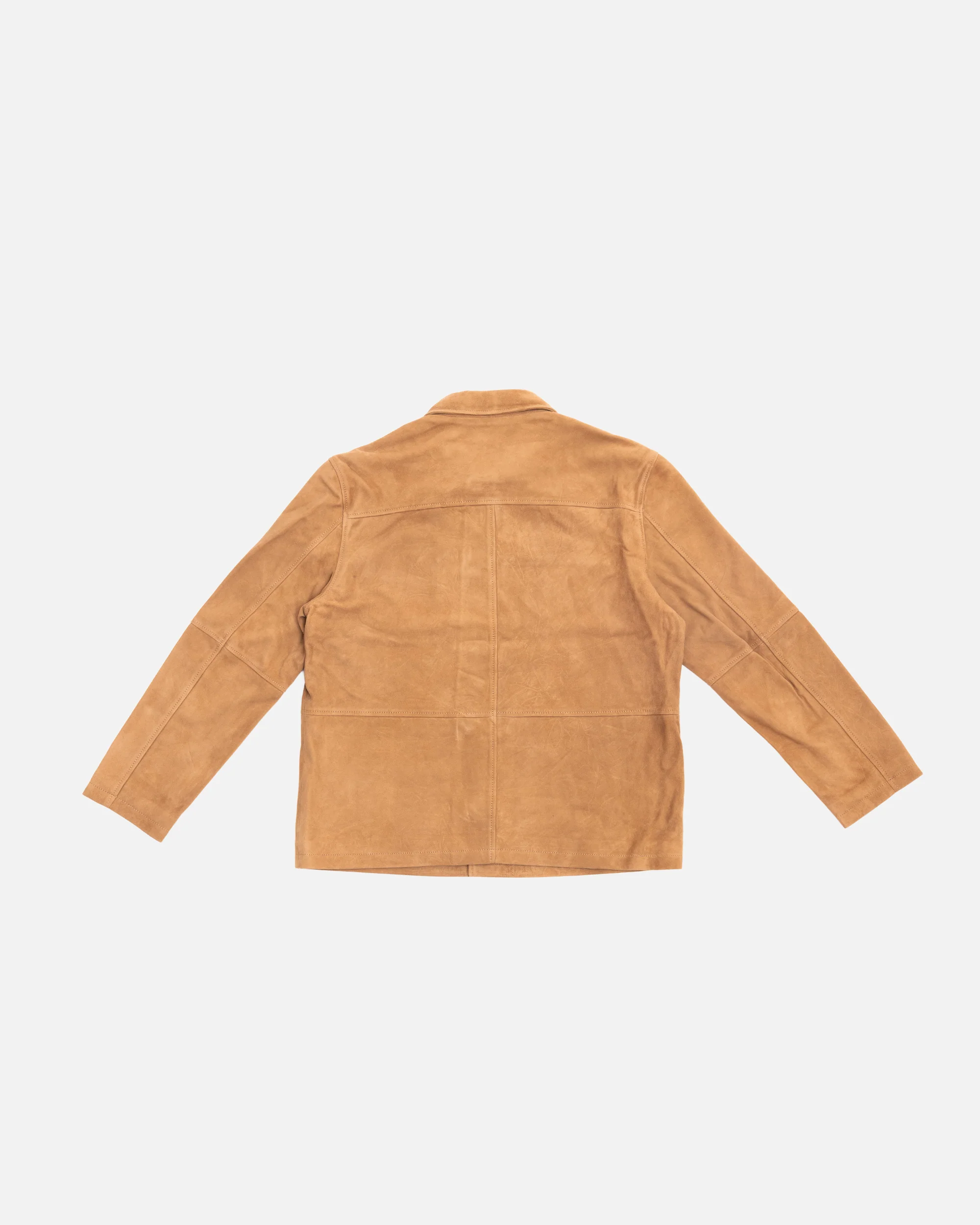 Percival Afterward Suede Chore Jacket Tan - Image 5