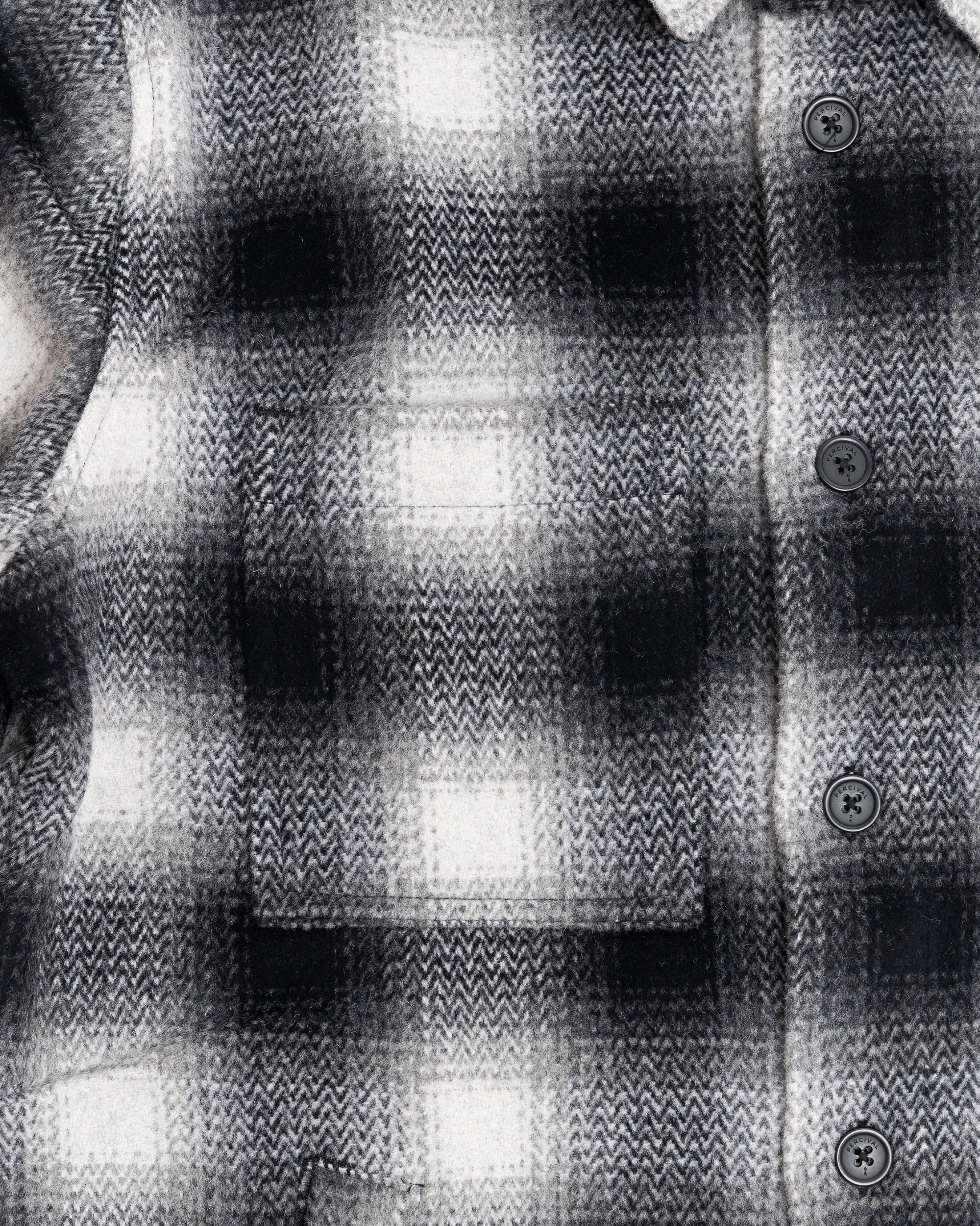 Percival Check Overshirt Grey - Image 3