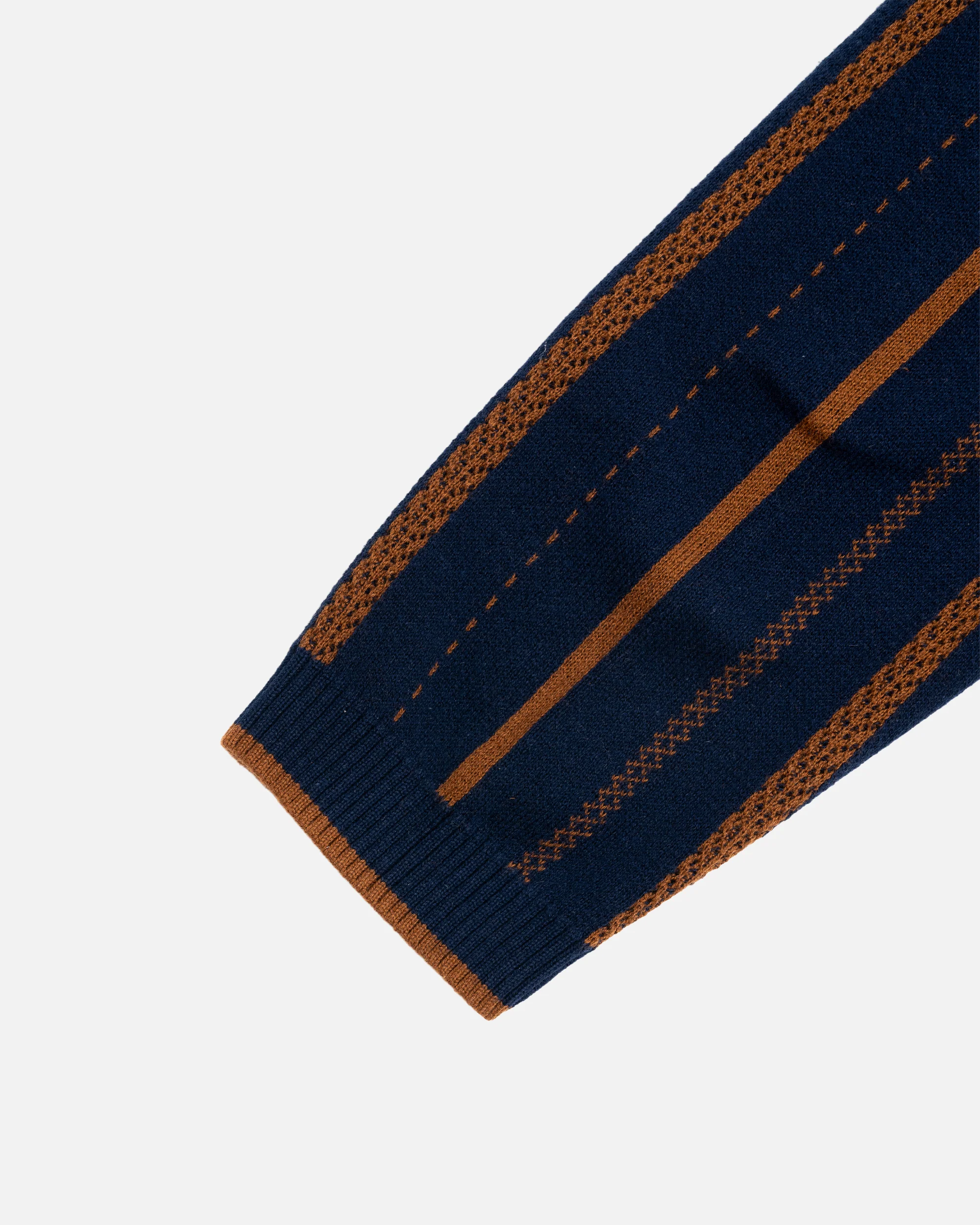 Percival Citation Knitted Football Shirt Cotton Navy - Image 3