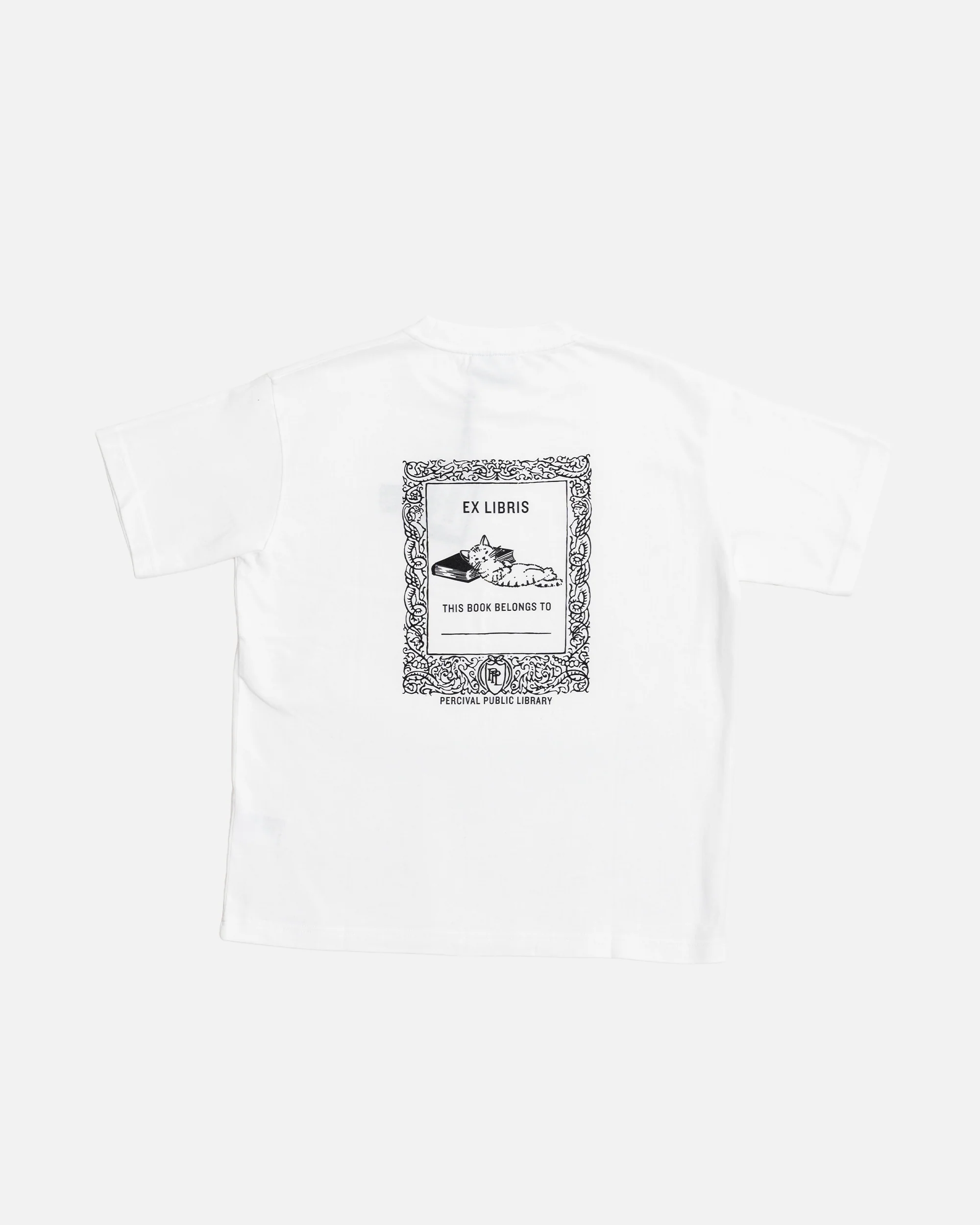 Percival Ex Libris Oversized T-Shirt Cotton White - Image 3