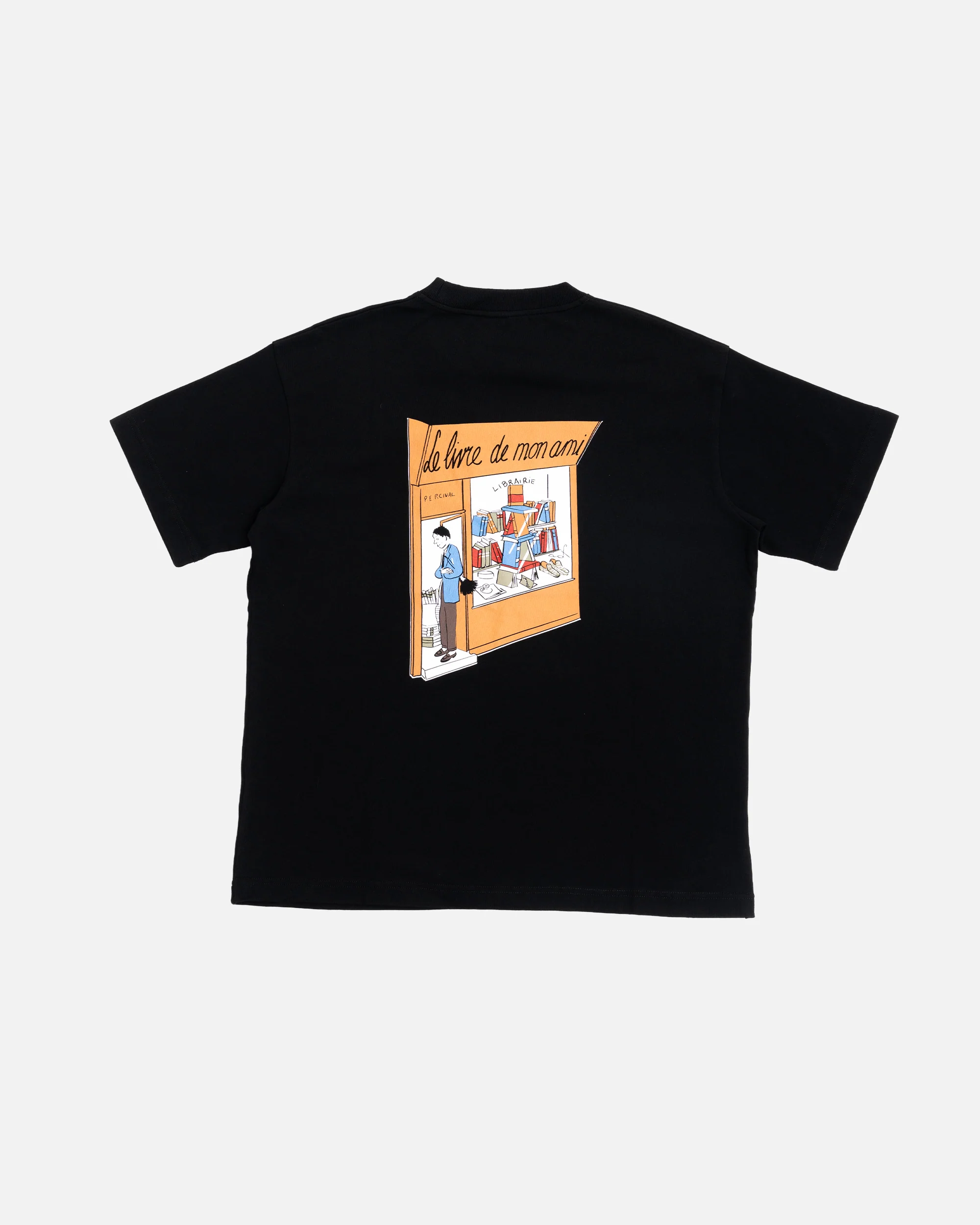 Percival Le Livre De Mon Ami Oversized T-Shirt Cotton Black - Image 3