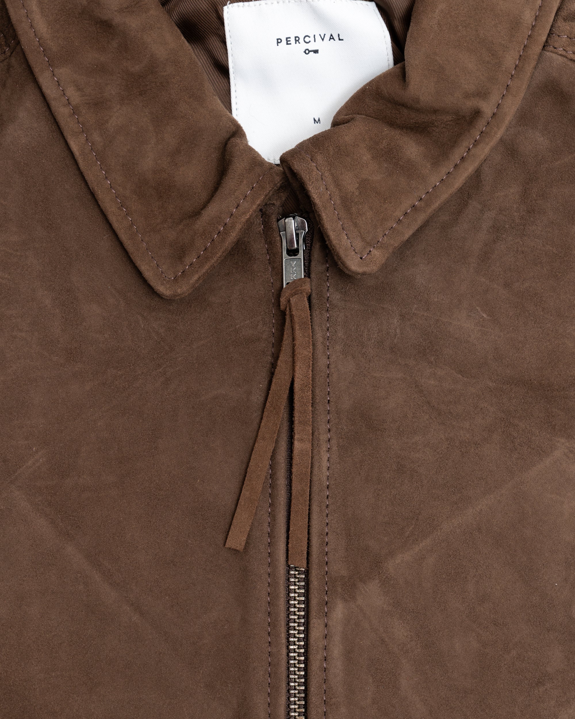 Percival Prologue Soft Suede Jacket Espresso Brown - Image 4