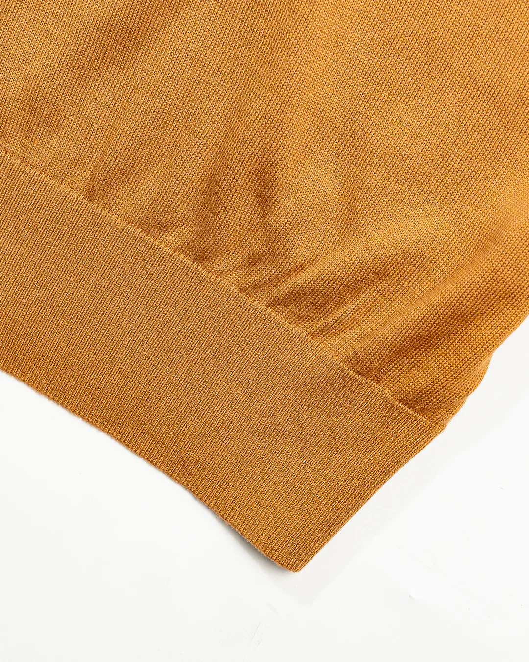 The Decorum Silk Knit Polo Shirt - Mustard - Image 3